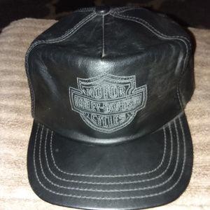 Harley Davidson leather cap